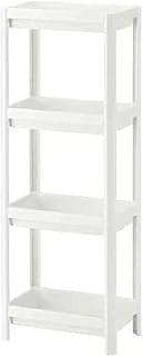 Housewares Viskin 4 Layer Shelving Unit for Household Purposes, 30 cm x 25 cm x 20 cm, White