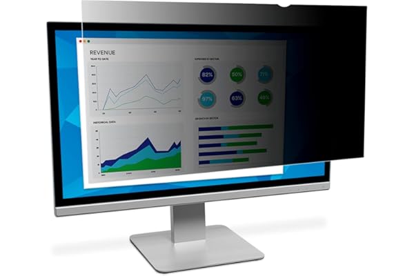فلتر خصوصية 3M لشاشة عريضة مقاس 23.8 بوصة (PF238W9B)، أسود