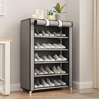 Shoe Rack 5 Shelves With Stainless Steel Frame Almufarrej