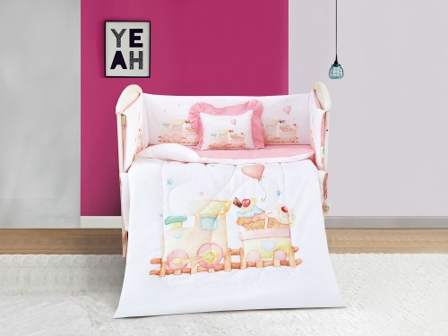 مفرش أطفال GIRL حواجز مواليد - 5 قطع