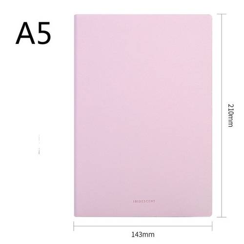Pink leather notebook A5